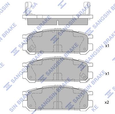 Hi-Q SP1537 - Тормозные колодки, дисковые, комплект unicars.by