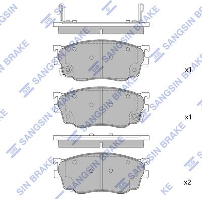 Hi-Q SP1529 - Тормозные колодки, дисковые, комплект unicars.by