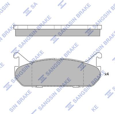 Hi-Q SP1526 - Тормозные колодки, дисковые, комплект unicars.by