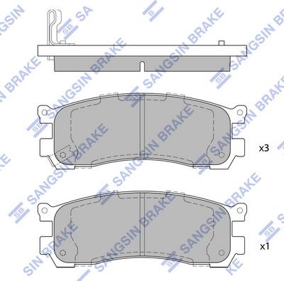 Hi-Q SP1528 - Тормозные колодки, дисковые, комплект unicars.by