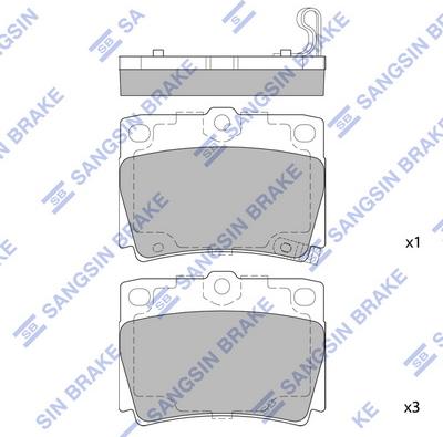 Hi-Q SP1522 - Тормозные колодки, дисковые, комплект unicars.by