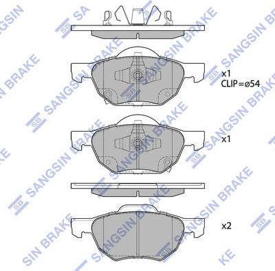 Hi-Q SP1573 - Тормозные колодки, дисковые, комплект unicars.by