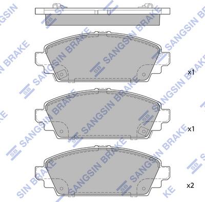 Hi-Q SP1572 - Тормозные колодки, дисковые, комплект unicars.by