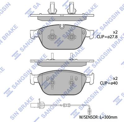 Hi-Q SP1694 - Тормозные колодки, дисковые, комплект unicars.by