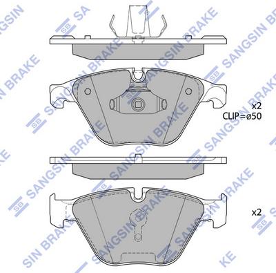 Hi-Q SP1695 - Тормозные колодки, дисковые, комплект unicars.by