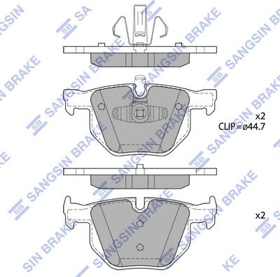 Hi-Q SP1696 - Тормозные колодки, дисковые, комплект unicars.by