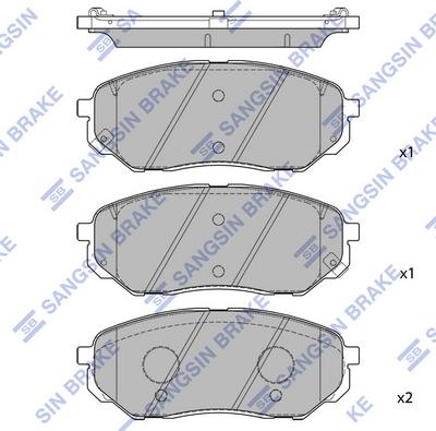 Hi-Q SP1690 - Тормозные колодки, дисковые, комплект unicars.by