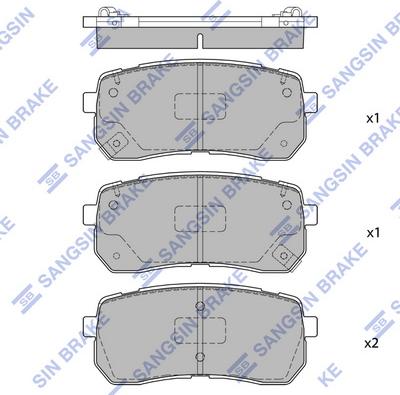 Hi-Q SP1691 - Тормозные колодки, дисковые, комплект unicars.by