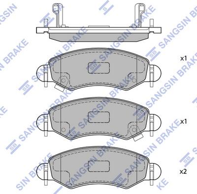 Hi-Q SP1601 - Тормозные колодки, дисковые, комплект unicars.by