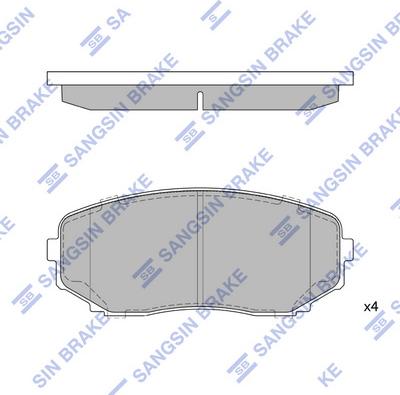 Hi-Q SP1603 - Тормозные колодки, дисковые, комплект unicars.by