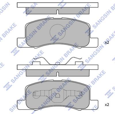 Hi-Q SP1613 - Тормозные колодки, дисковые, комплект unicars.by