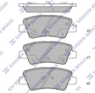 Hi-Q SP1685 - Тормозные колодки, дисковые, комплект unicars.by