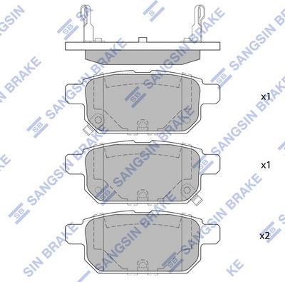 Hi-Q SP1634 - Тормозные колодки, дисковые, комплект unicars.by