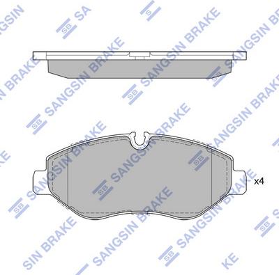 Hi-Q SP1622 - Тормозные колодки, дисковые, комплект unicars.by