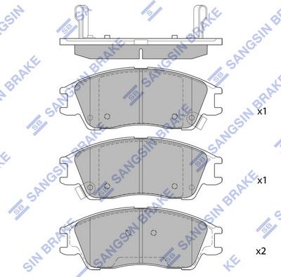 Hi-Q SP1670 - Тормозные колодки, дисковые, комплект unicars.by