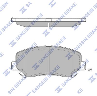 Hi-Q SP1671 - Тормозные колодки, дисковые, комплект unicars.by