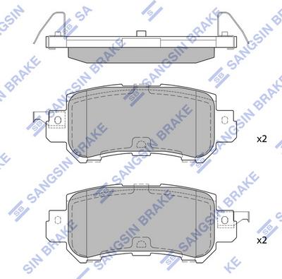 Hi-Q SP1672 - Тормозные колодки, дисковые, комплект unicars.by