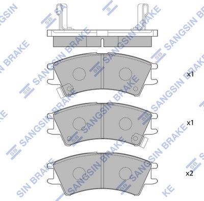 Hi-Q SP1096 - Тормозные колодки, дисковые, комплект unicars.by