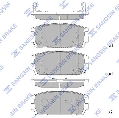 Hi-Q SP1098 - Тормозные колодки, дисковые, комплект unicars.by