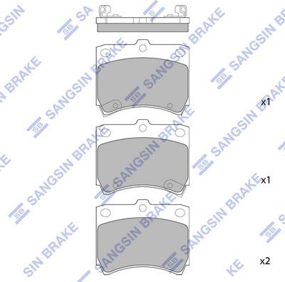 Hi-Q SP1049 - Тормозные колодки, дисковые, комплект unicars.by