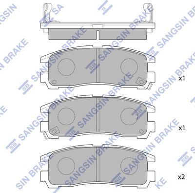 Hi-Q SP1046R - Тормозные колодки, дисковые, комплект unicars.by