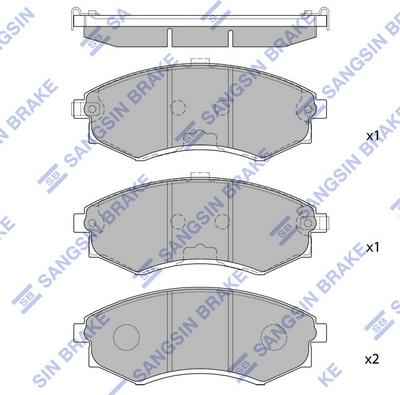 Hi-Q SP1048 - Тормозные колодки, дисковые, комплект unicars.by