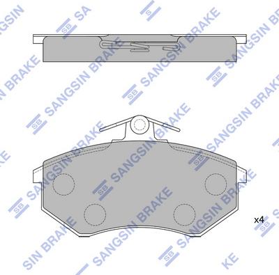 Hi-Q SP1043 - Тормозные колодки, дисковые, комплект unicars.by