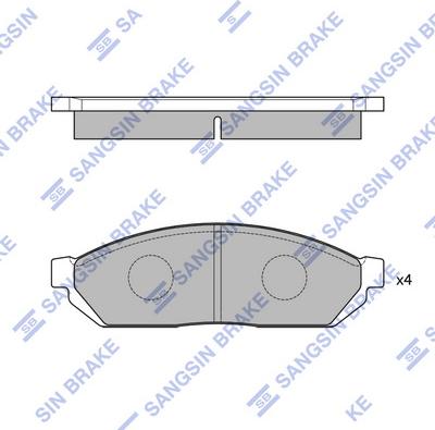 Hi-Q SP1059 - Тормозные колодки, дисковые, комплект unicars.by