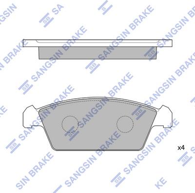 Hi-Q SP1050 - Тормозные колодки, дисковые, комплект unicars.by