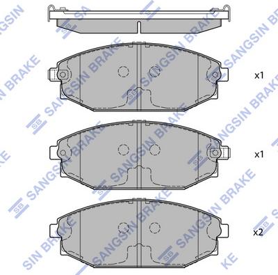 Hi-Q SP1053 - Тормозные колодки, дисковые, комплект unicars.by