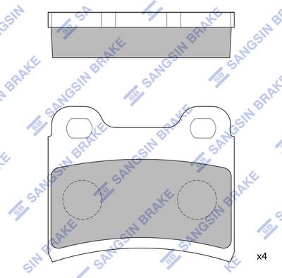 Hi-Q SP1064 - Тормозные колодки, дисковые, комплект unicars.by