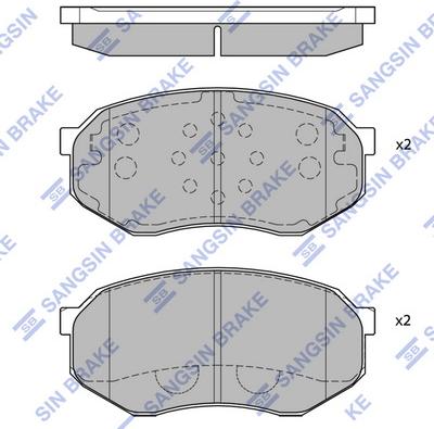 Hi-Q SP1060-FB - Тормозные колодки, дисковые, комплект unicars.by