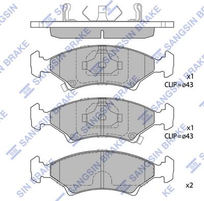 Hi-Q SP1063 - Тормозные колодки, дисковые, комплект unicars.by