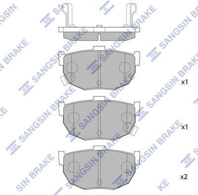 Hi-Q SP1062 - Тормозные колодки, дисковые, комплект unicars.by