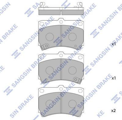 Hi-Q SP1067 - Тормозные колодки, дисковые, комплект unicars.by