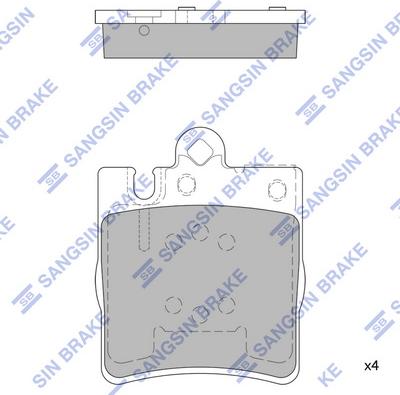 Hi-Q SP1089A - Тормозные колодки, дисковые, комплект unicars.by