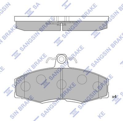 Hi-Q SP1028 - Тормозные колодки, дисковые, комплект unicars.by