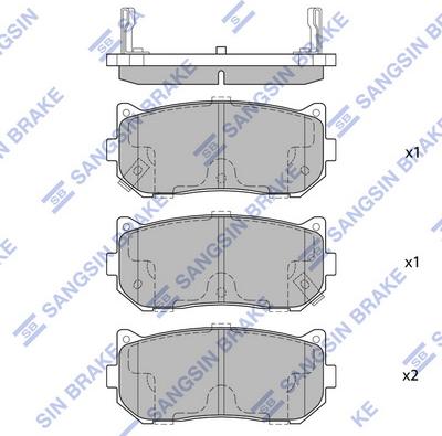 Hi-Q SP1079-R - Тормозные колодки, дисковые, комплект unicars.by