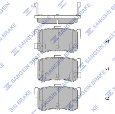 Hi-Q SP1074 - Тормозные колодки, дисковые, комплект unicars.by