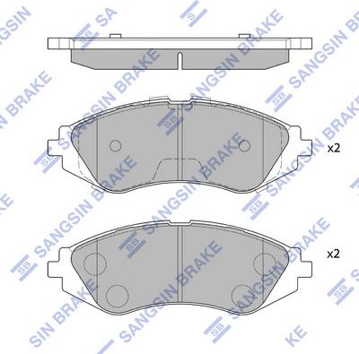 Hi-Q SP1077 - Тормозные колодки, дисковые, комплект unicars.by