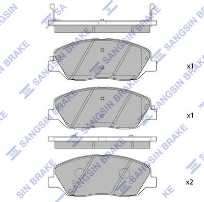 Hi-Q SP1194 - Тормозные колодки, дисковые, комплект unicars.by