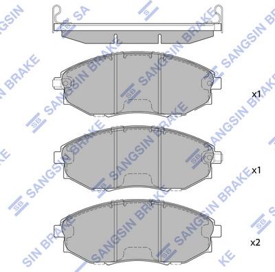 Hi-Q SP1193 - Тормозные колодки, дисковые, комплект unicars.by