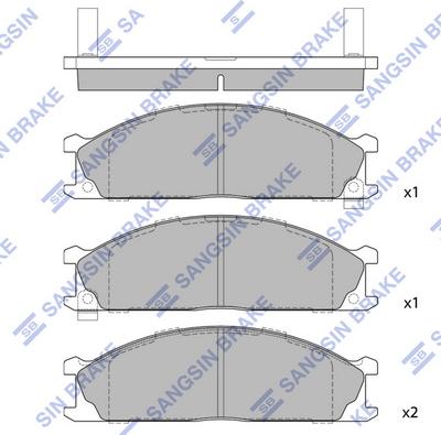 Hi-Q SP1140 - Тормозные колодки, дисковые, комплект unicars.by