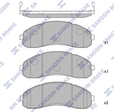 Hi-Q SP1148 - Тормозные колодки, дисковые, комплект unicars.by