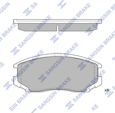 Hi-Q SP1142A - Тормозные колодки, дисковые, комплект unicars.by