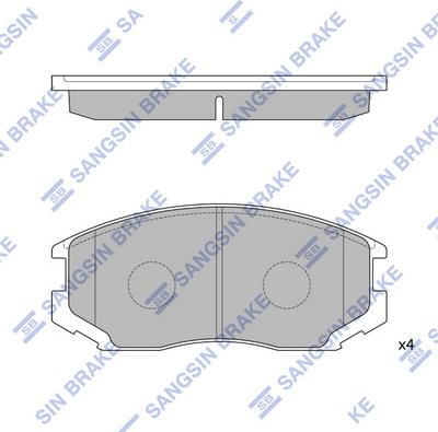 Hi-Q SP1142 - Тормозные колодки, дисковые, комплект unicars.by