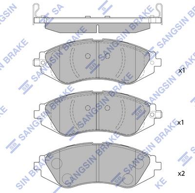 Hi-Q SP1159 - Тормозные колодки, дисковые, комплект unicars.by