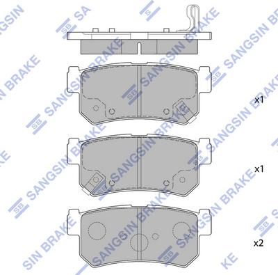 Hi-Q SP1151 - Тормозные колодки, дисковые, комплект unicars.by