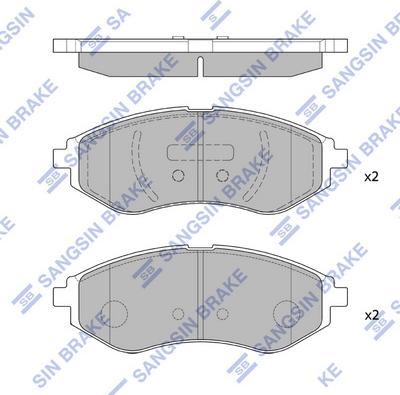 Hi-Q SP1158 - Тормозные колодки, дисковые, комплект unicars.by