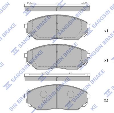 Hi-Q SP1153 - Тормозные колодки, дисковые, комплект unicars.by